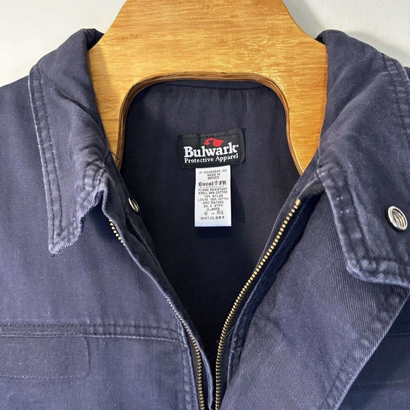 Bulwark Protective Apparel Flame Resistant Jacket Size M-RG Navy Blue - Picture 5 of 8
